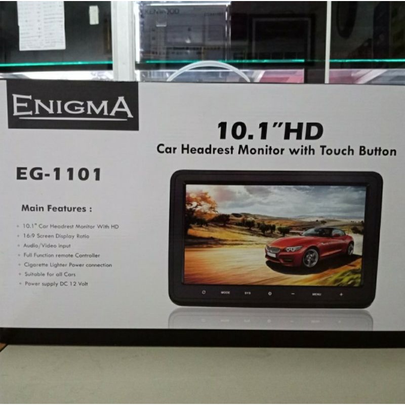 Headrest clip on enigma 10 inch - head rest enigma 10 inch - clipon enigma 10 inch isi 2 pc