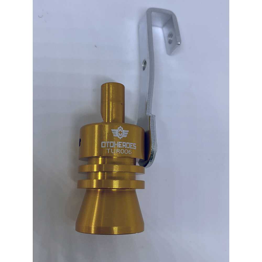 OTOHEROES Penyiul Turbo Palsu Kenalpot Mobil - TUR006-Gold-L (2.0-2.4)