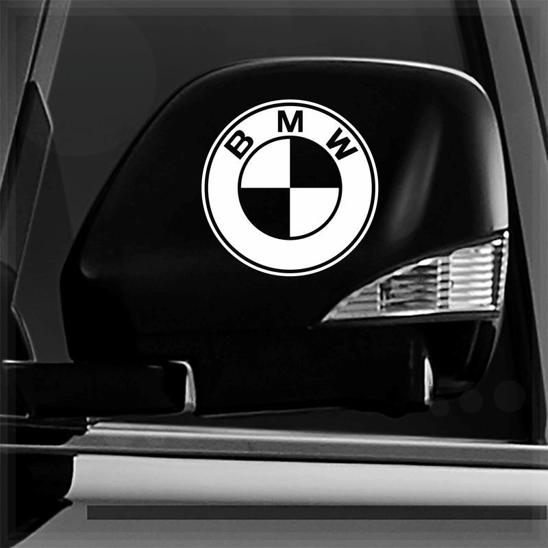 Sticker Mobil Merek BMW Logo  Sticker Spion Mobil Stiker  