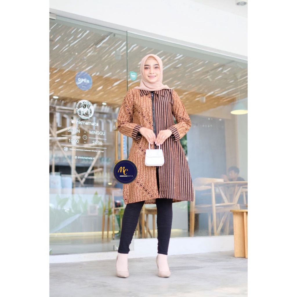 Mc Batik Tunik Batik - Atasan Batik Tunik Batik Ready Seragam M L XL XXL Jumbo