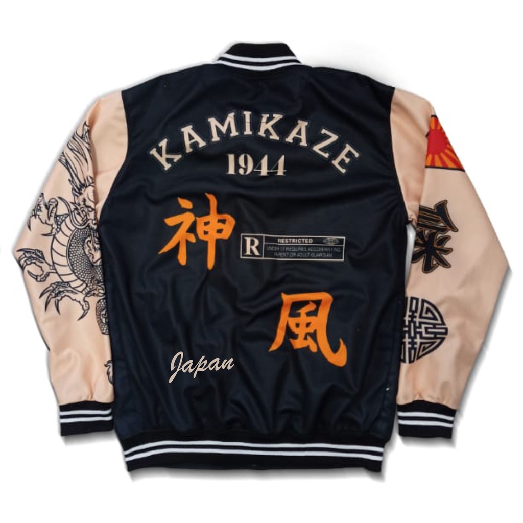 Varsity Jacket Baseball Original Kamikaze Hustle Pria Wanita COD-2