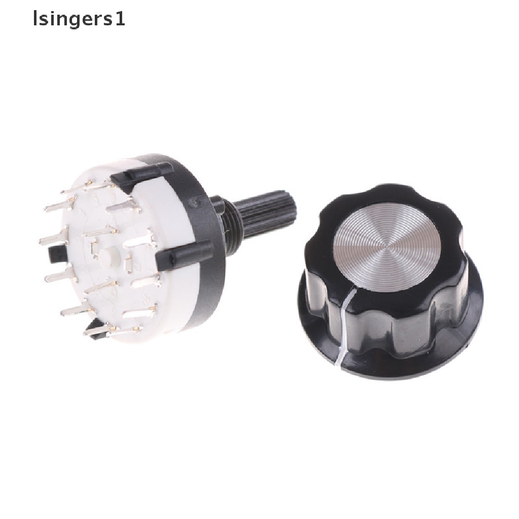 (lsingers1) Rs26 1pc Saklar Rotary Channel 2 Pole Posisi 6 Posisi Dengan Knob