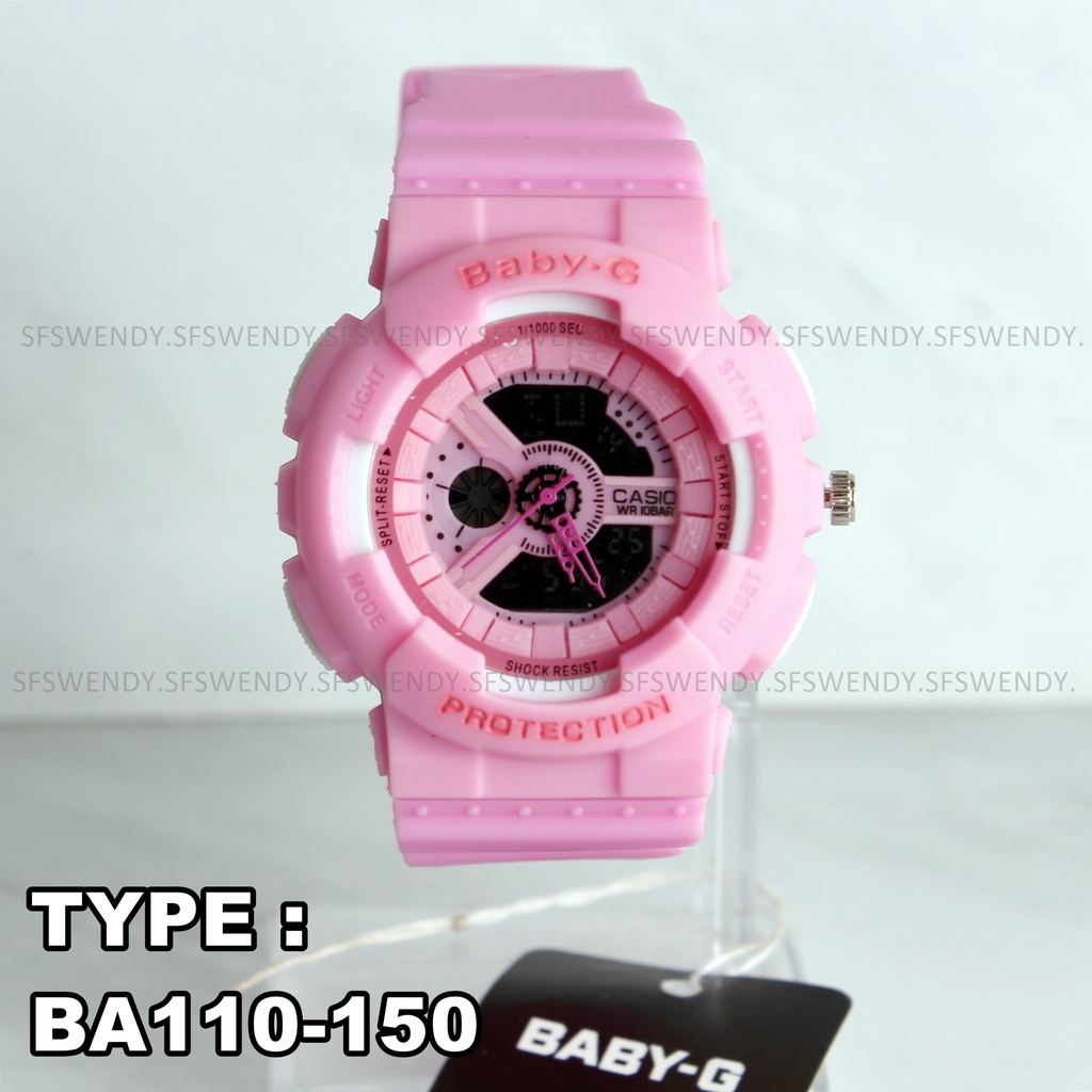 TERLARIS !!! Jam tangan wanita &amp; anak Baby-G BA-110 Ungu Lilac Pink Merah muda biru digital anti air sporty