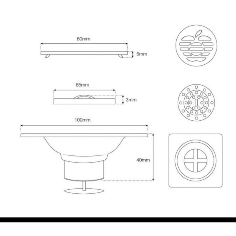 TERMURAH FLOOR DRAIN KAMAR MANDI ASLI STANLIS STEEL SUS 304 SARINGAN GOT KAMAR MANDI ANTI SERANGGA ANTI BAU MODEL TOTO/ SARINGAN KMR MANDI MODEL TOTO/SARINGAN GOT