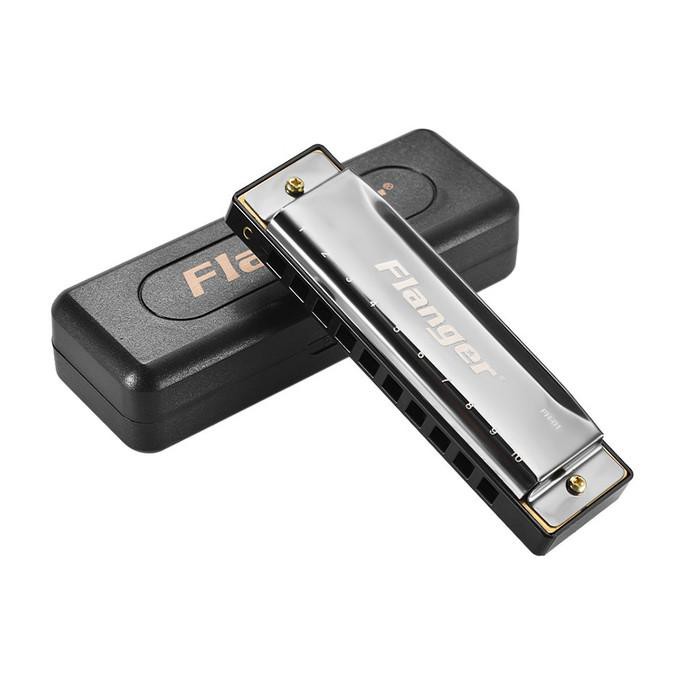 DISKON Flanger fh-01 Diatonik Blues Harmonika 10 Lubang 20 Nada untuk Pemula-4
