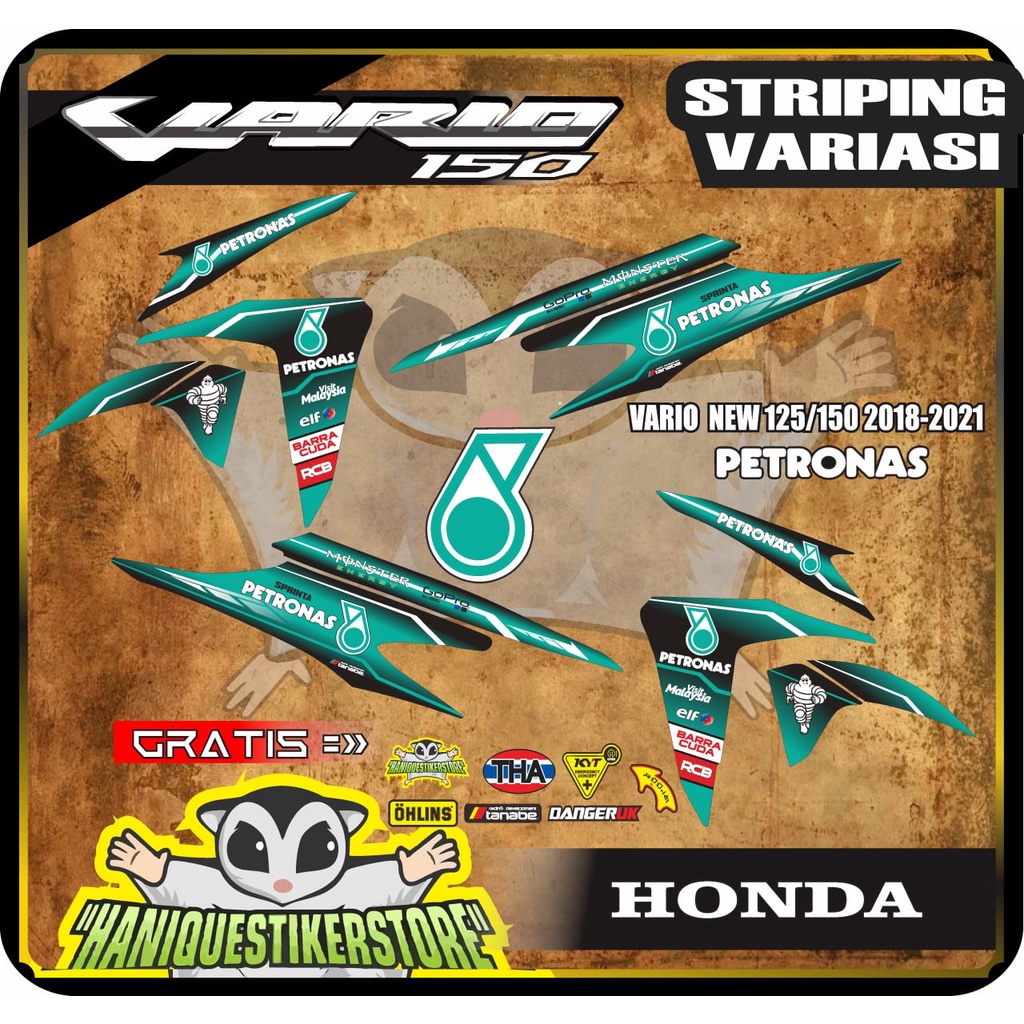 STRIPING VARIASI VARIO NEW 125/150 MOTIF PETRONAS