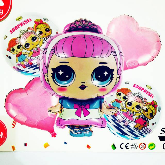Balon LOL Surprise Set Doll / Balon Karakter / Balon Ulang Tahun / Balon Dekorasi Ultah / Balon Anak