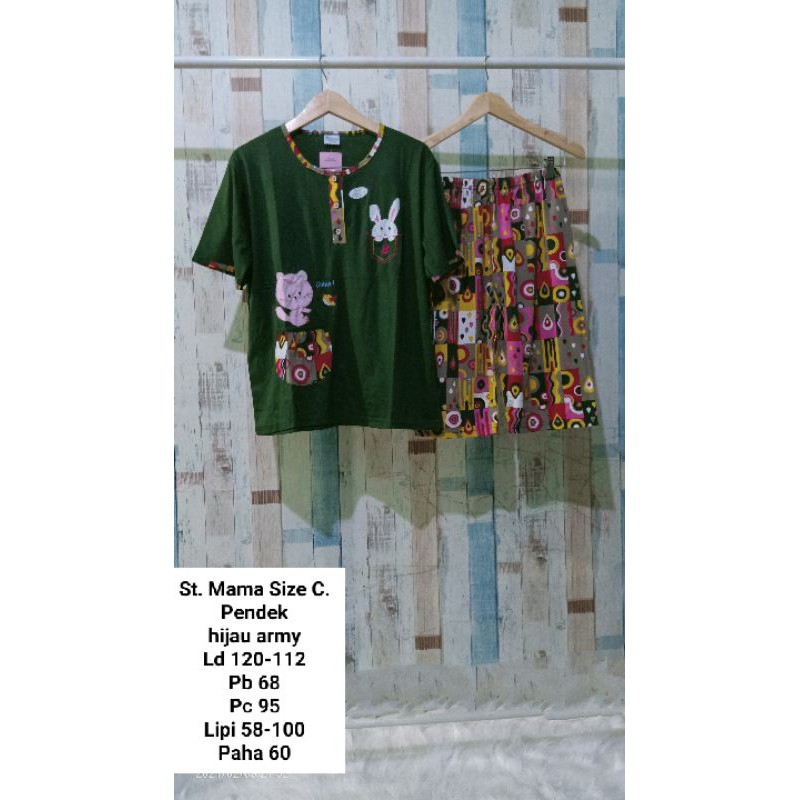 Setelan Baju Tidur Forever Sweet Concept Ukuran Mama Size Celana pendek