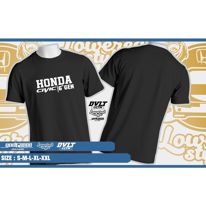 Kaos / T-shirt Mobil Honda Civic Gen 6 TH Civic Ferio Logo   -MD Cloth