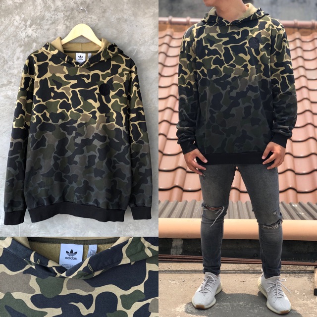 adidas camo hoodie green