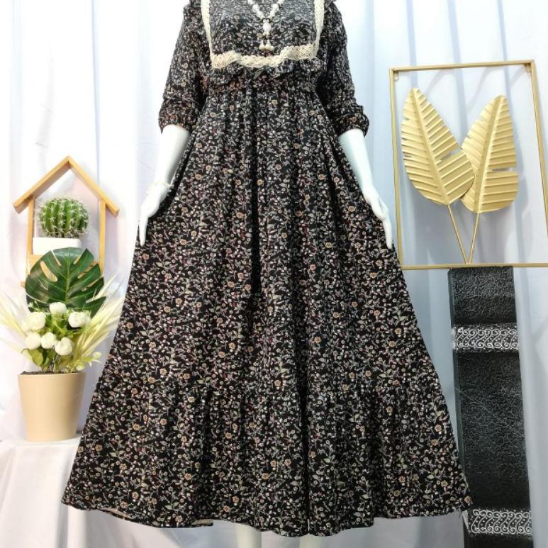 PWI.86088 ▪ GAMIS SHAKILLA RENDA BUNGA REMPEL DADA 2