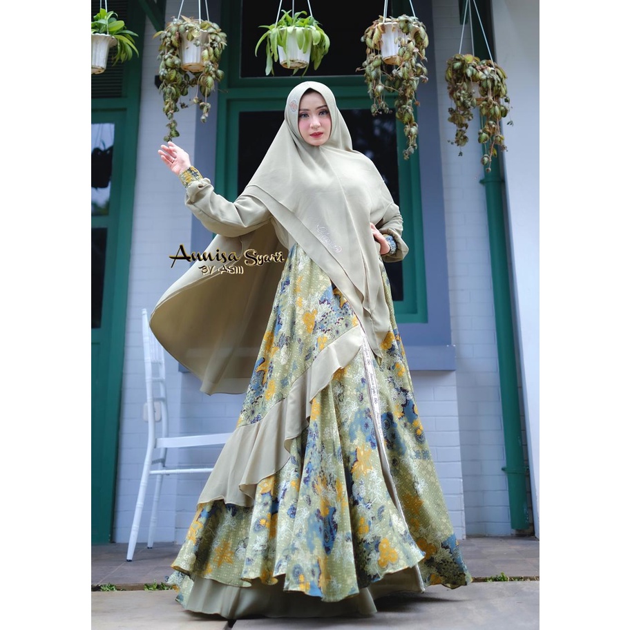 set gamis ceruti babydoll mix lady dior ori Annisa Syari By ASM