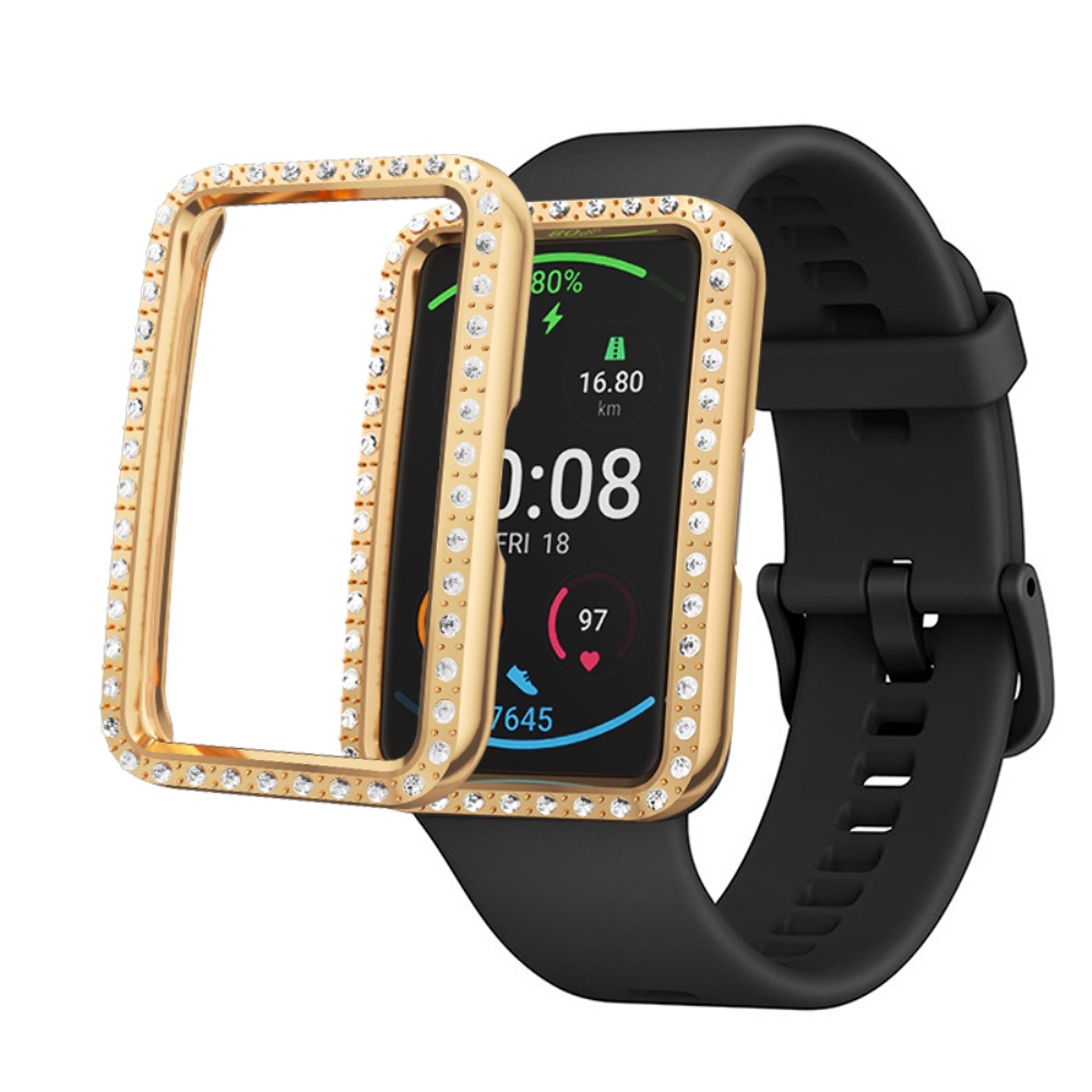 Cover Pelindung Case Untuk Huawei Watch Fit Smart Watch band TPU Plating Bling Pelindung Bumper Frame Shell Cases Aksesoris