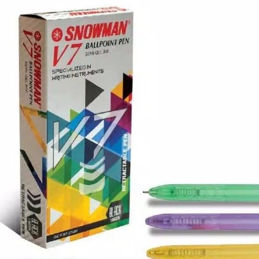 Jual BALLPOINT BOLPEN POLPEN PULPEN V7 SNOWMAN HITAM Shopee Indonesia