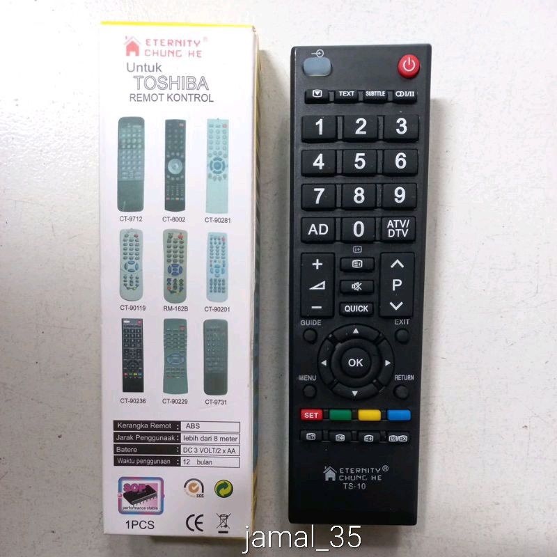 REMOTE REMOT TV TOSHIBA LCD LED MULTI KHUSUS TV MEREK TOSHIBA