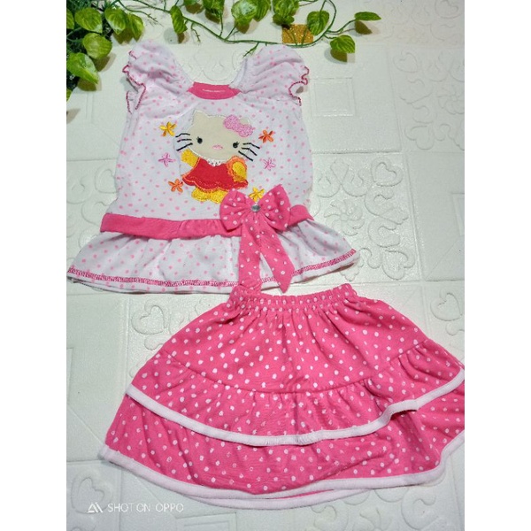 Setelan Baju Bayi Perempuan 3-18 bulan syifana / setelan rok Anak bayi Usia 3-18 Bulan Lucu Murah Berkualitas