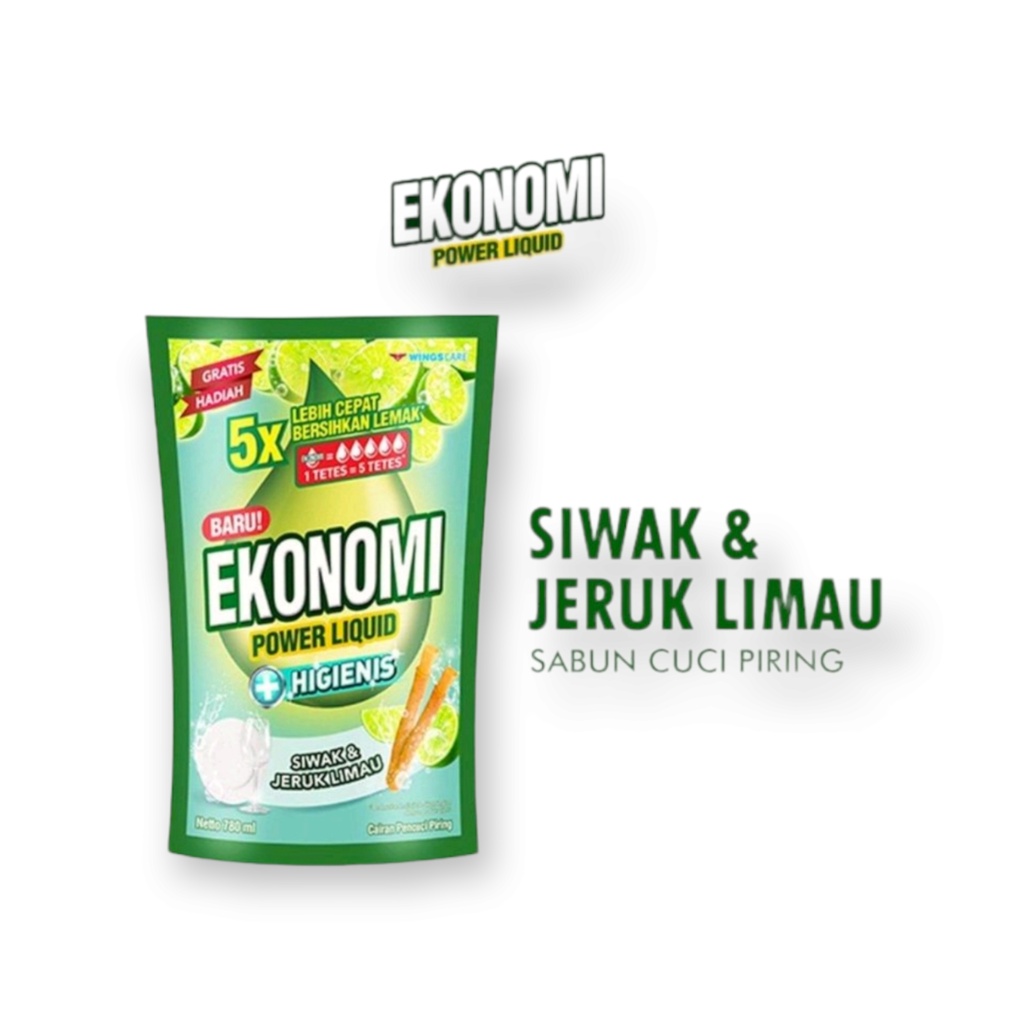 Ekonomi Power Liquid Higienis Siwak &amp; Jeruk Limau 755mL [GRATIS HADIAH]