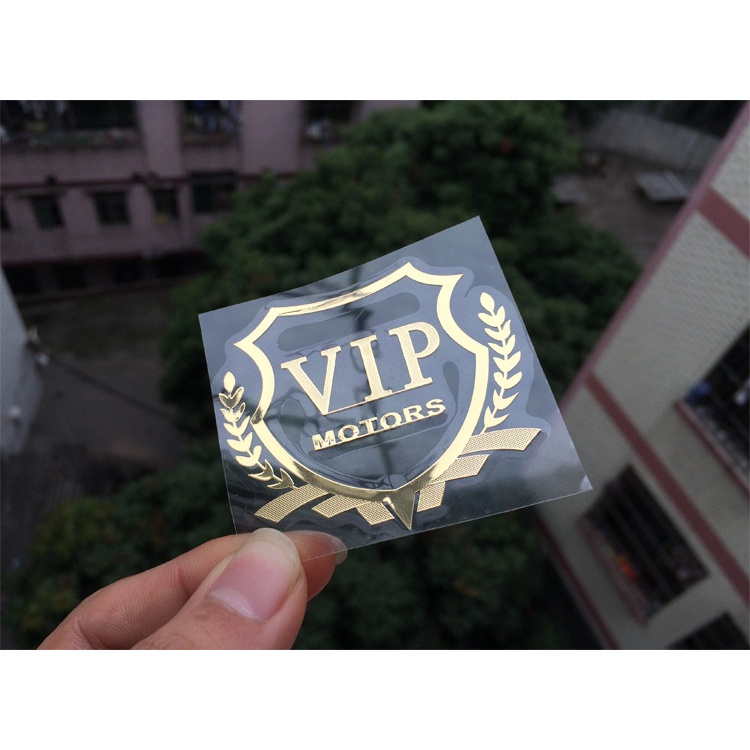 Stiker Logo VIP Bahan Aluminum Untuk Kaca Jendela Mobil Universal