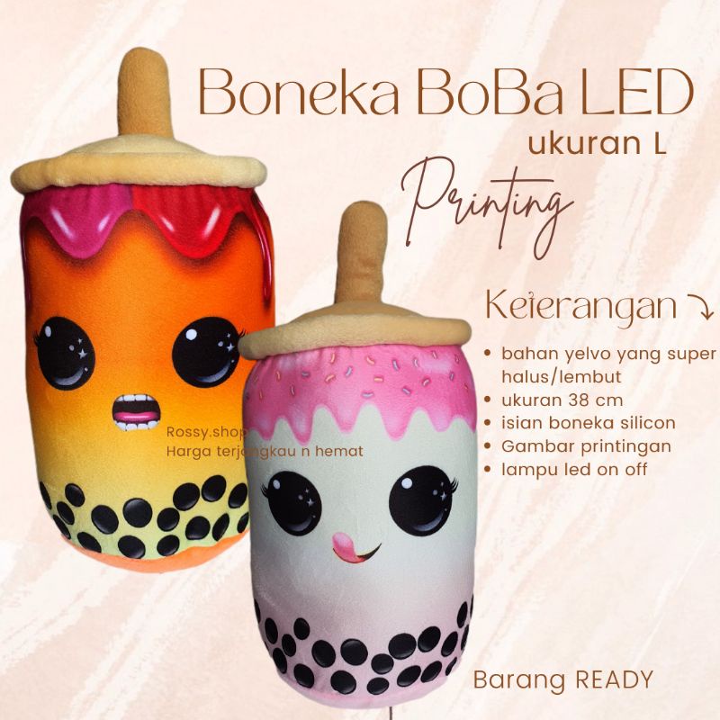 boneka boba/boneka boba led/boneka boba printing/boba