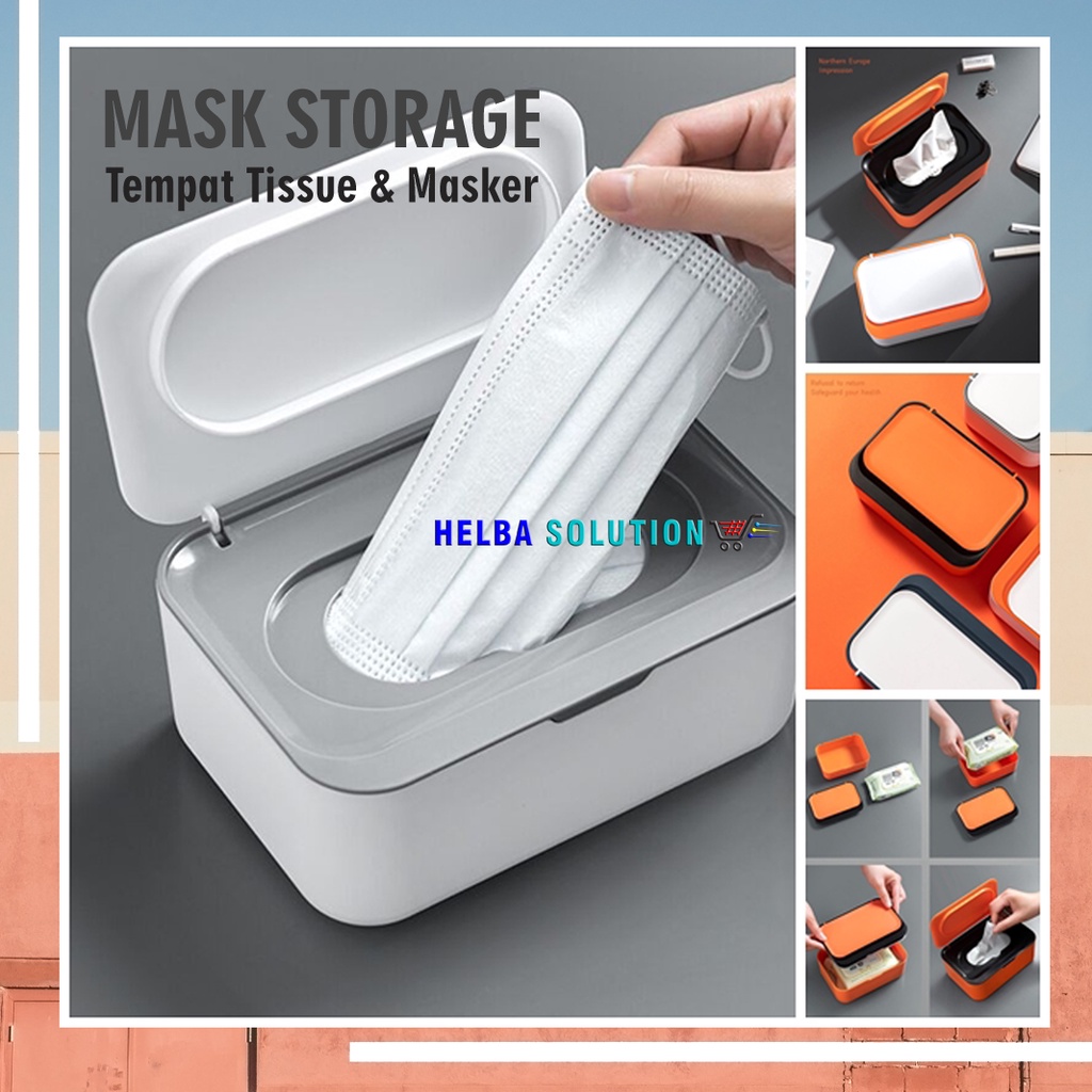 Tempat Tissue Masker Kotak Tissue Masker Tempat Penyimpanan Tisu Dan Masker Disposable Mask Storage Box