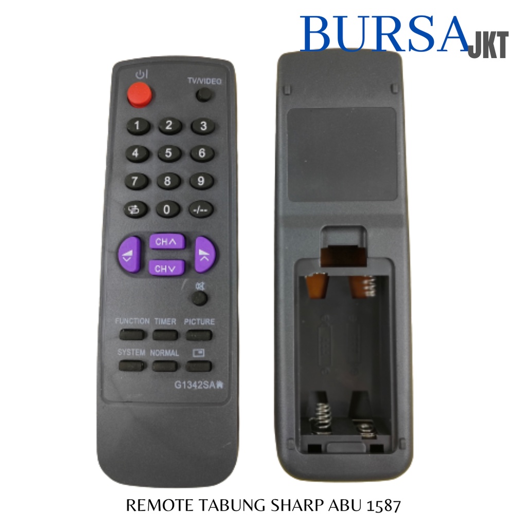 REMOTE TV SHARP TABUNG ABU NON MULTI G1587SA &quot;MENU&quot;