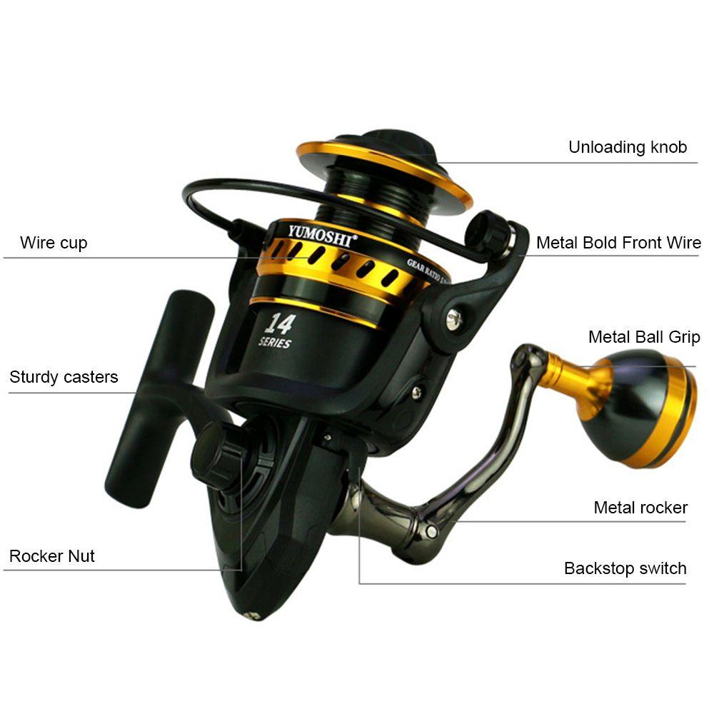 Preva Spinning Wheel Metal Fishing Gear LT2000 Series Gulungan Pancing