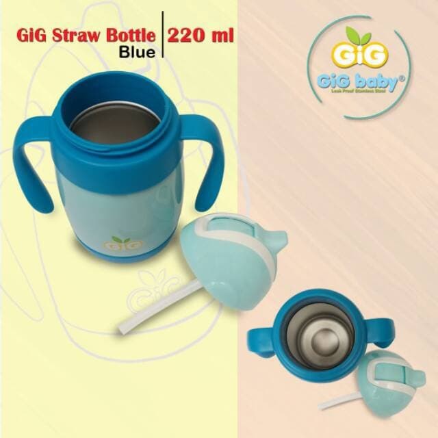 Makassar ! Straw Cup / Gelas Vacuum Stainless Steel GIG Baby 220 ml