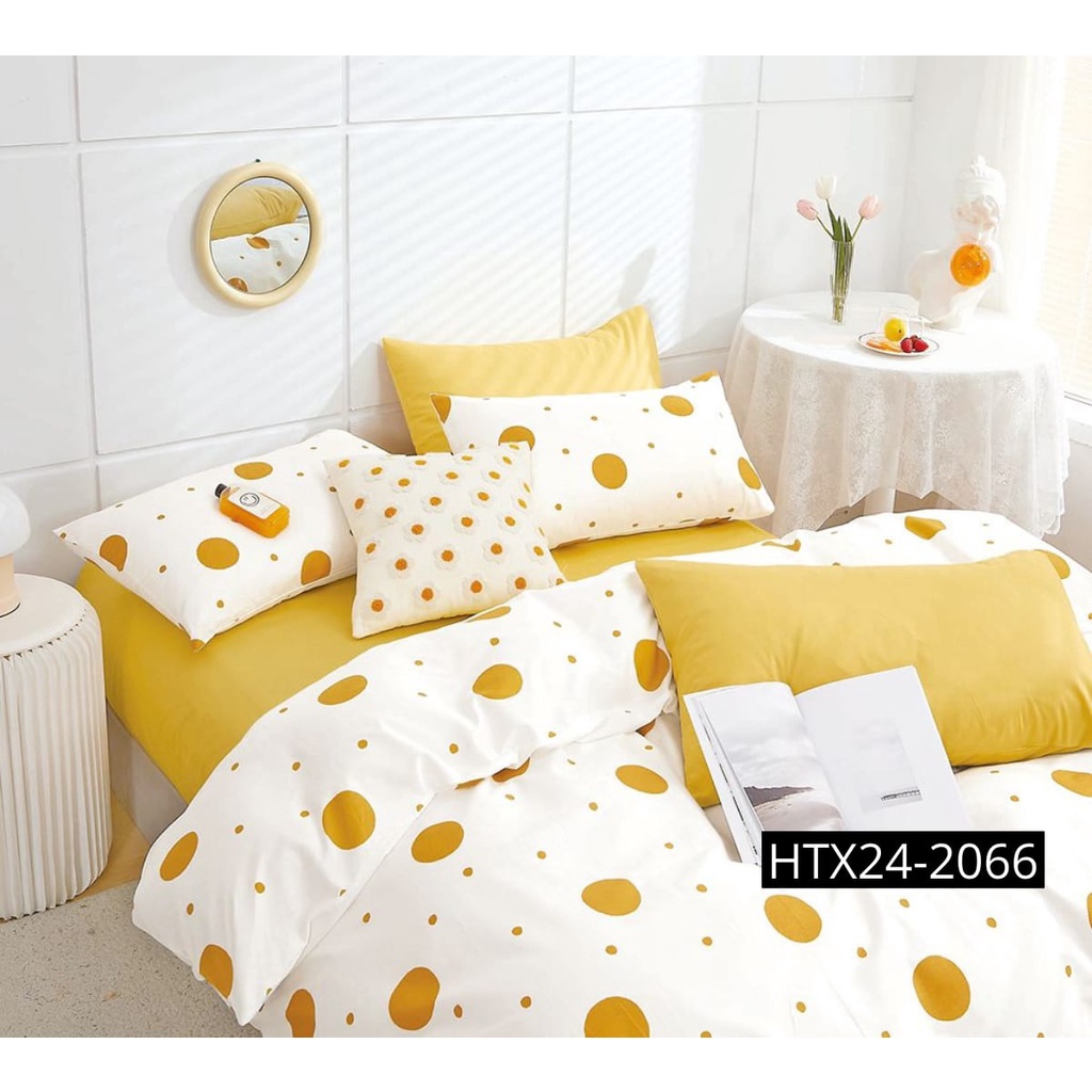 Kain Sprei Katun Jepang Polkadot Besar