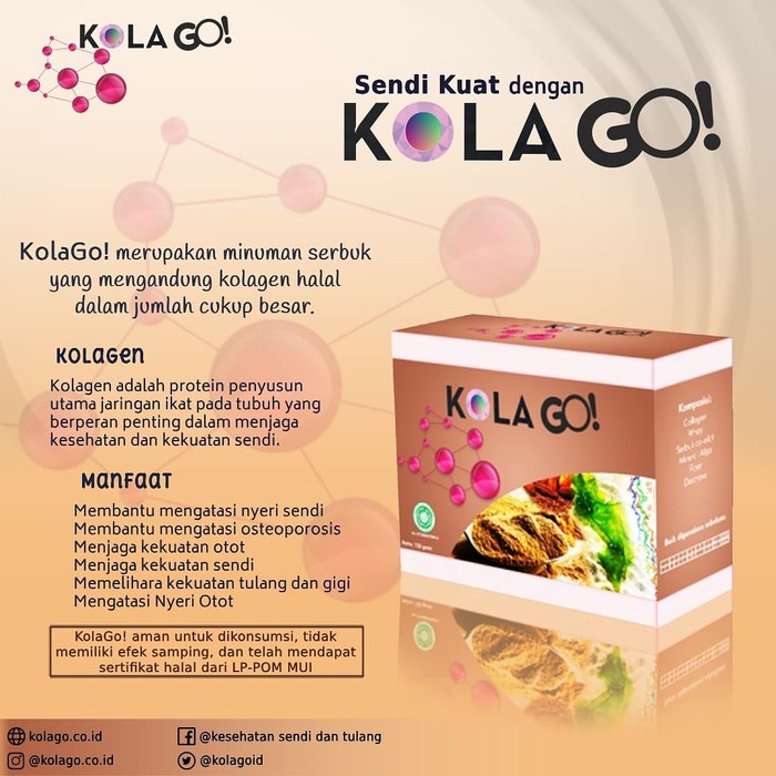 Kola GO | Susu Kolagen Rasa Coklat Untuk Nyeri Sendi dan Tulang - Original BPOM