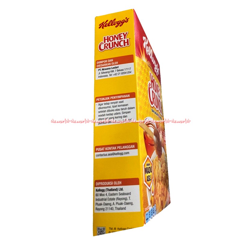 Kellogg's Honey 360gr Crunch Corn Flakes With Real Honey Nuts Sereal Rasa Madu Sereal Kriuk Cereal Crunchy Kelloggs Kelogs Kellogs