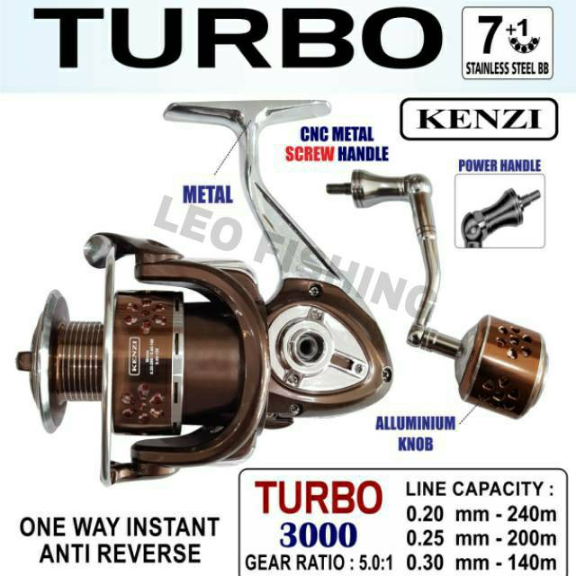 REEL KENZI TURBO 3000 7+1BALL BEARING