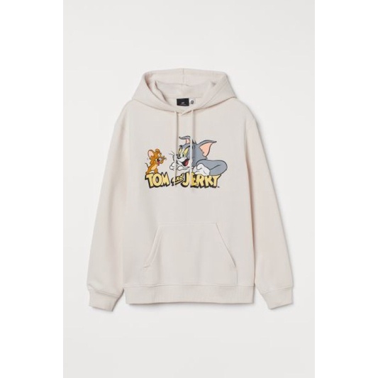 HOODIE HNM TOM AND JERRY CREAM