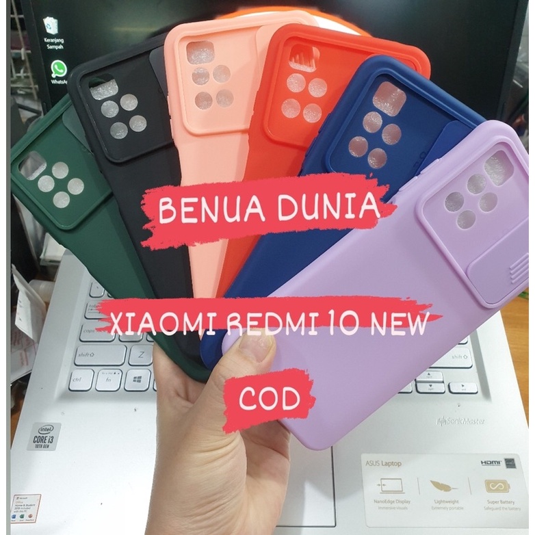 XIAOMI REDMI 10 NEW - CASE SLIDE PLUS PELINDUNG KAMERA XIAOMI REDMI 10 NEW - BENUA DUNIA