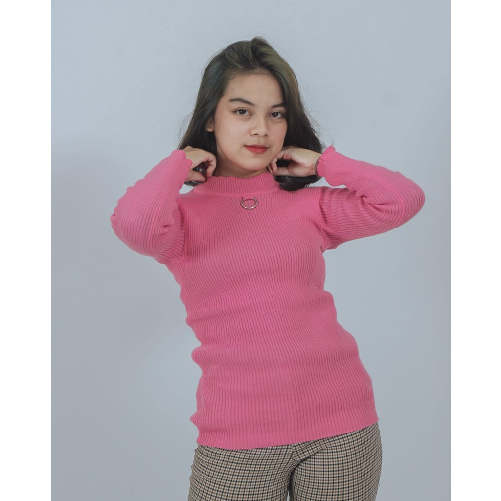 Promo Baju atasan wanita terbaru Rajut press body Ring Knit Premium Tebal Kekinian Halus