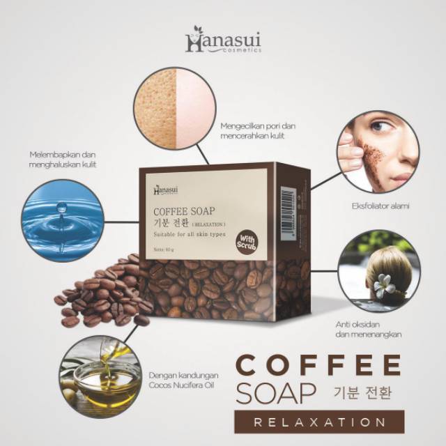 HANASUI COFFEE SOAP  60 GR