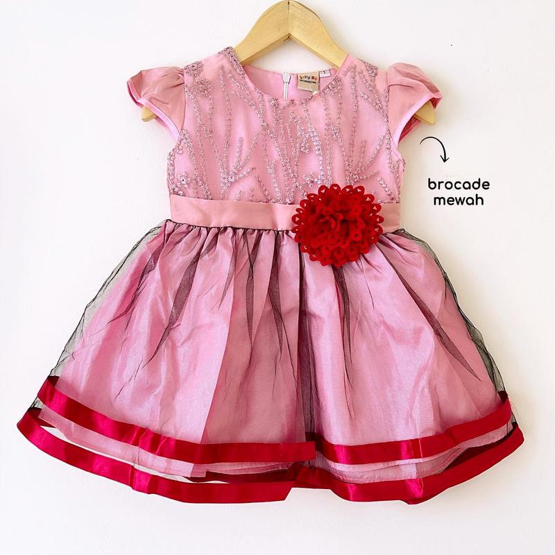 Dress Pesta Kondangan Ulang Tahun Mewah Lucu Bayi Anak Perempuan Cewek Terlaris Kode 17 Babeebabyshop