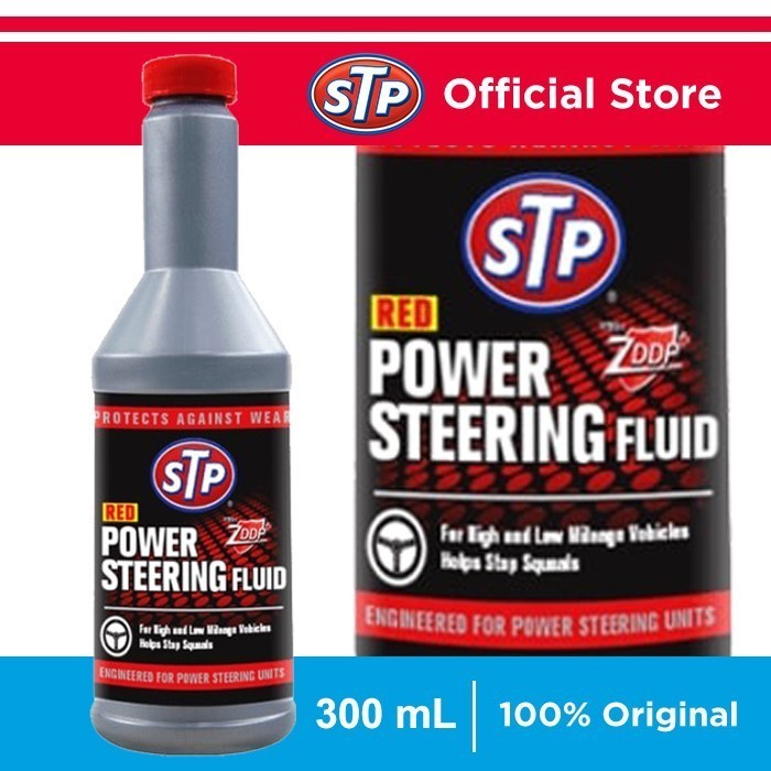 STP Power Steering Fluid 300 ml Merah Cairan Minyak Pelumas Stir Mobil