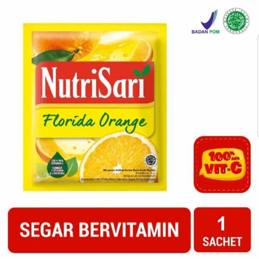 

NutriSari Florida Orange - Minuman Buat Vitamin C (1 Sachet)