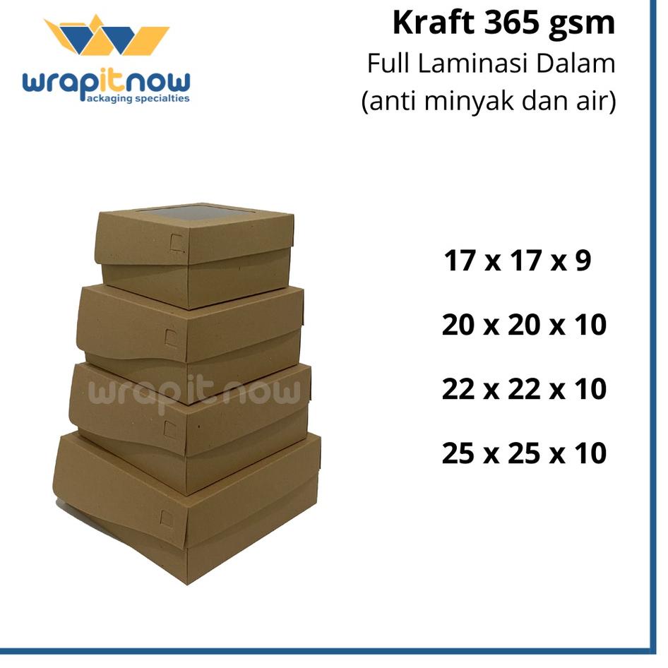 

Baru QHEOV Dus Kraft 22x22x10 Laminasi// dus croffle/ dus chiffon/ dus pudding/ dus roti sisir/ dus cupcake/ dus toples/ dus natal/ dus lebaran/ pabrik dus J69 Murah