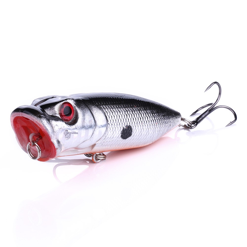 Hengjia 1Pcs 6.5cm 12g Popper Minnow Umpan Pancing Ikan Memancing Fishing Lure Hard Plastic Swimbait Topwater Fishing Tackle