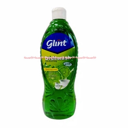 Glint Dishwash Sparkling Lime 800ml Sabun Cuci Piring Gelas Anti Bacteria Glin Dish Wash Washing Dish Soap Anti Bakteri Pencuci Piring Peralatan Makan 800 ml