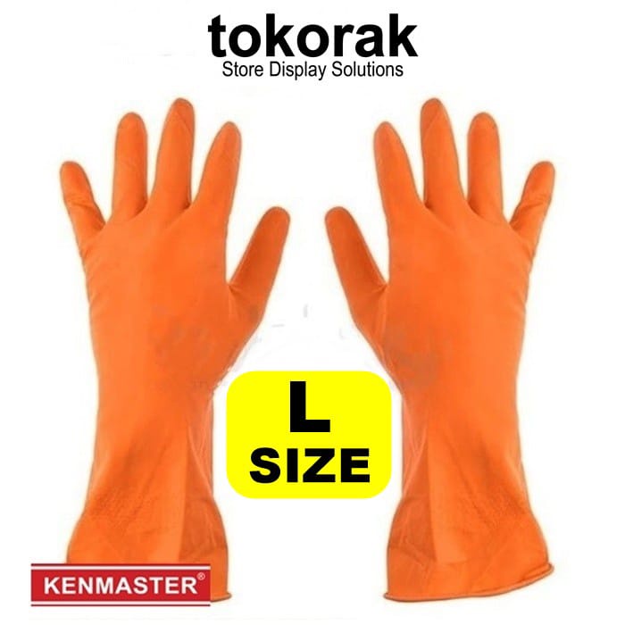 KENMASTER SARUNG TANGAN KARET LATEX L - SARUNG BERKEBUN CUCI PIRING