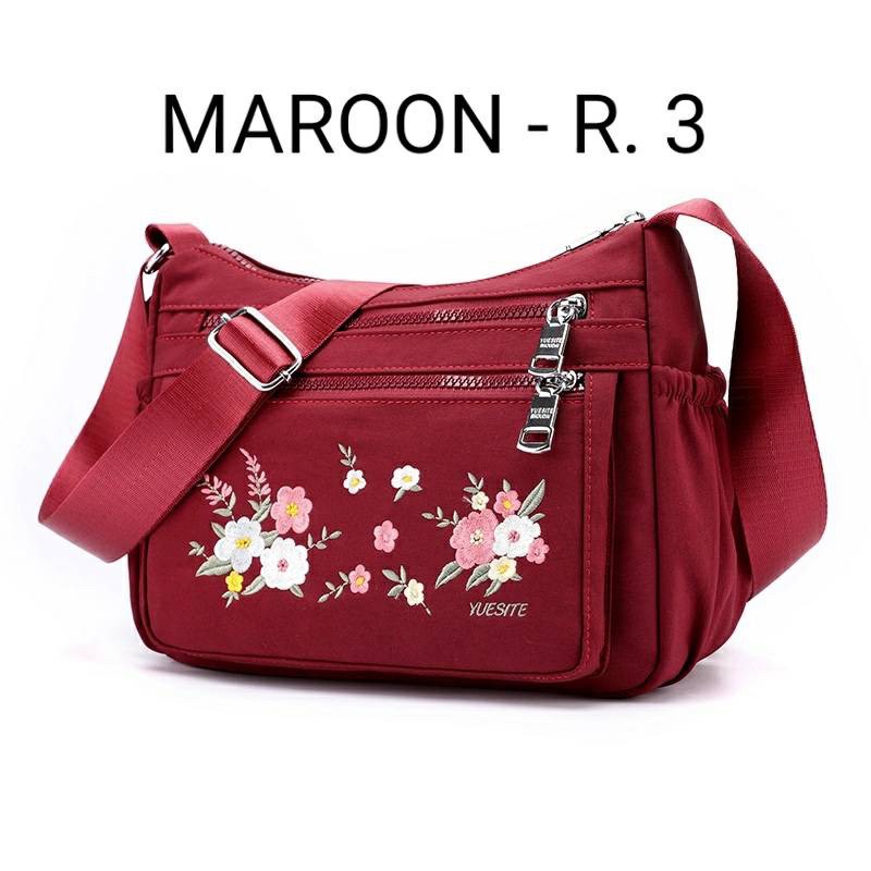 Sale Akbar 2023 Tas Selempang Flower Beautiful Bag Casual Small [BORDIR JAHIT ASLI]