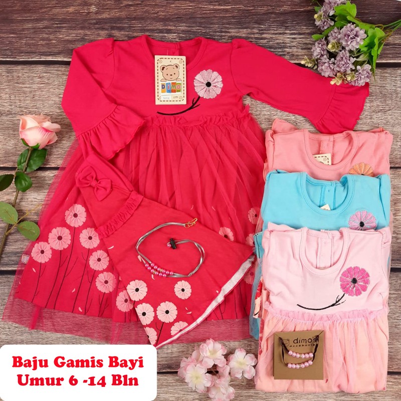 Baju Muslim Anak Bayi Perempuan Gamis Bayi