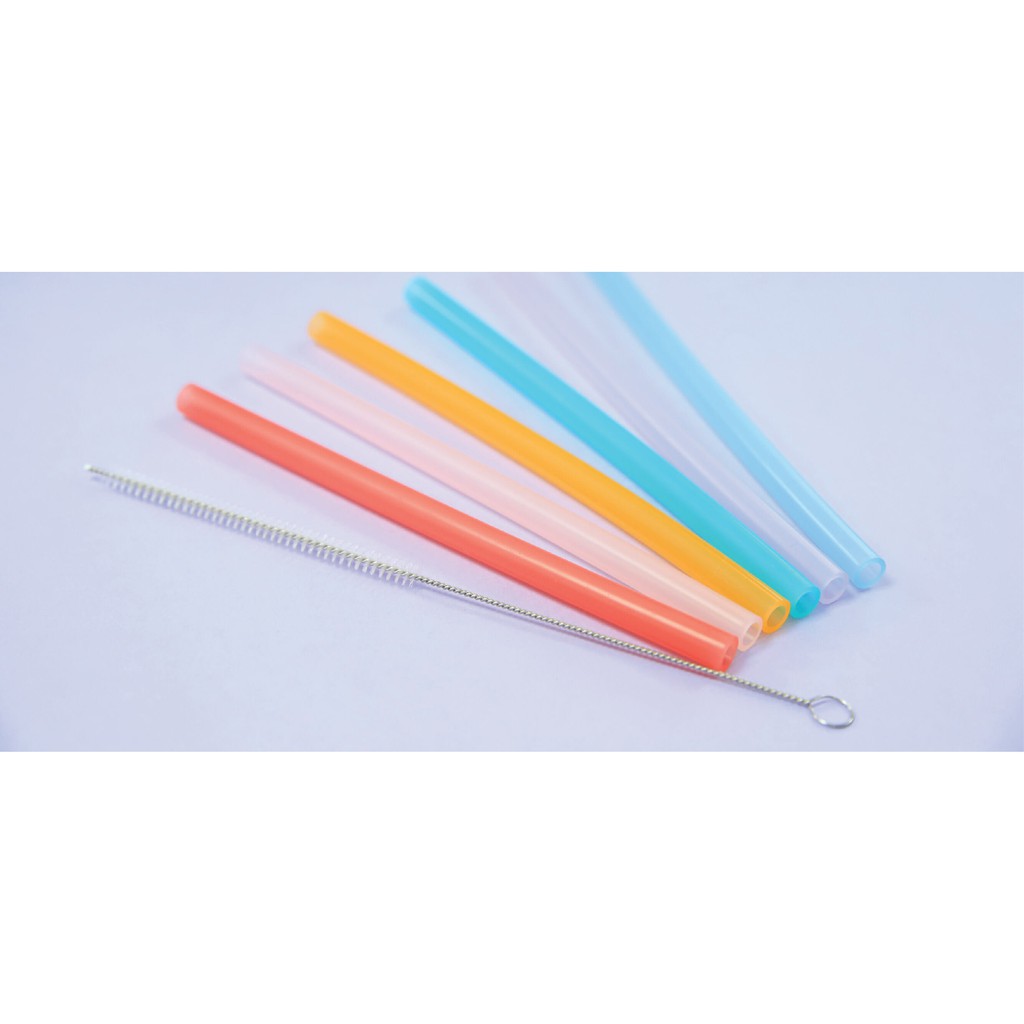 Marcus &amp; Marcus - Silicone Straws &amp; Brush Set