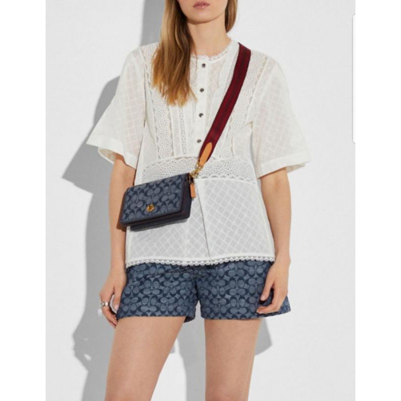 Coach Hayden Foldover Crossbody in Signature Chambray