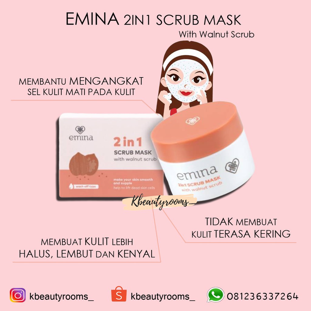 Emina 2in1 Scrub Mask 50ml