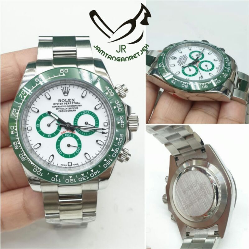jam tangan pria rolex daytona autometik stainless kualitas original