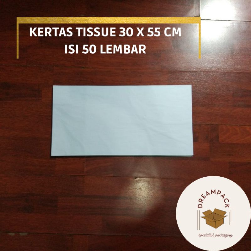 

KERTAS TISSUE/KERTAS PACKING/KERTAS HAMPERS/WRAPPING PAPER 30X55 CM 50LEMBAR