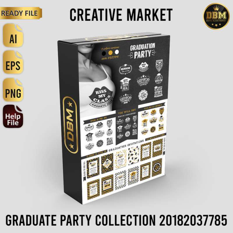 Graduate Party Collection - Vector Designs - Business Branding